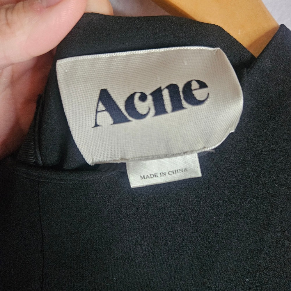 Acne Studios Atlas Black Long Sleeve Mini Dress Panelled Corset Style 36 US 4 - Picture 3 of 13